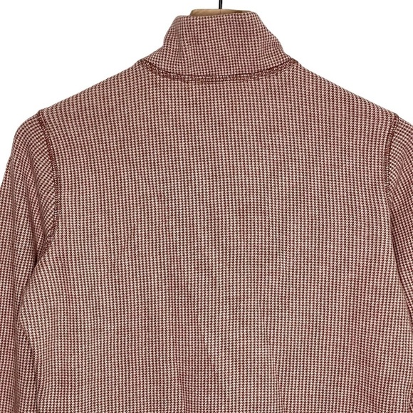 Woolrich Half Zip Pullover Small Checkered Jacquard Woven Canoe Run Mid Layer - Picture 6 of 10